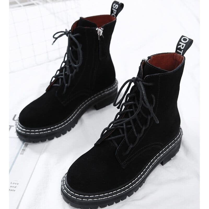 black martin boots