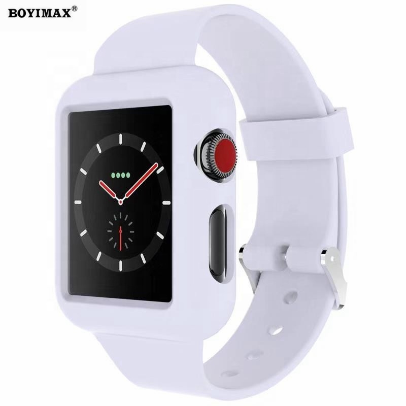 Fashionable silicone watch bands 44mm for Iphone apple, men womens smart watch bands wholesale