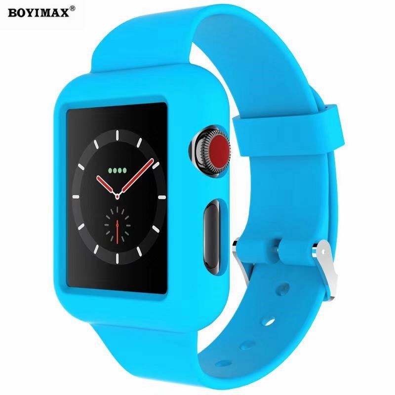 Fashionable silicone watch bands 44mm for Iphone apple, men womens smart watch bands wholesale