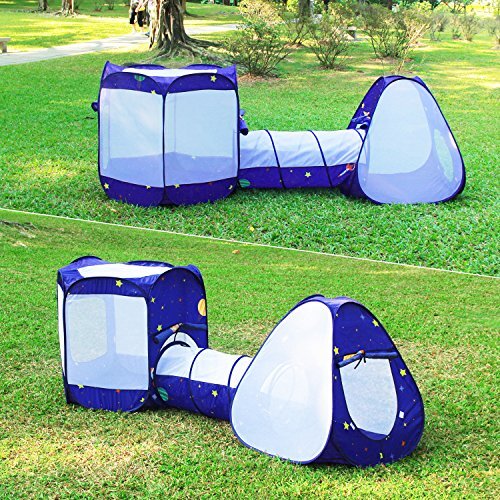 kids pop up tent with tunnel