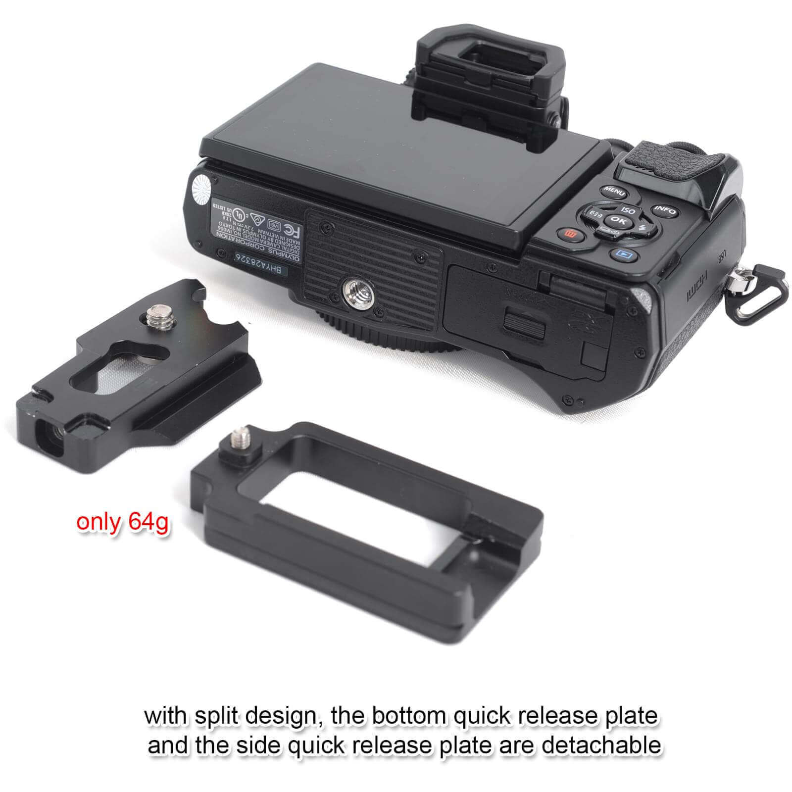 Haoge LQR-150 150mm Universal Lens Foot Quick Release Plate For Nikon
