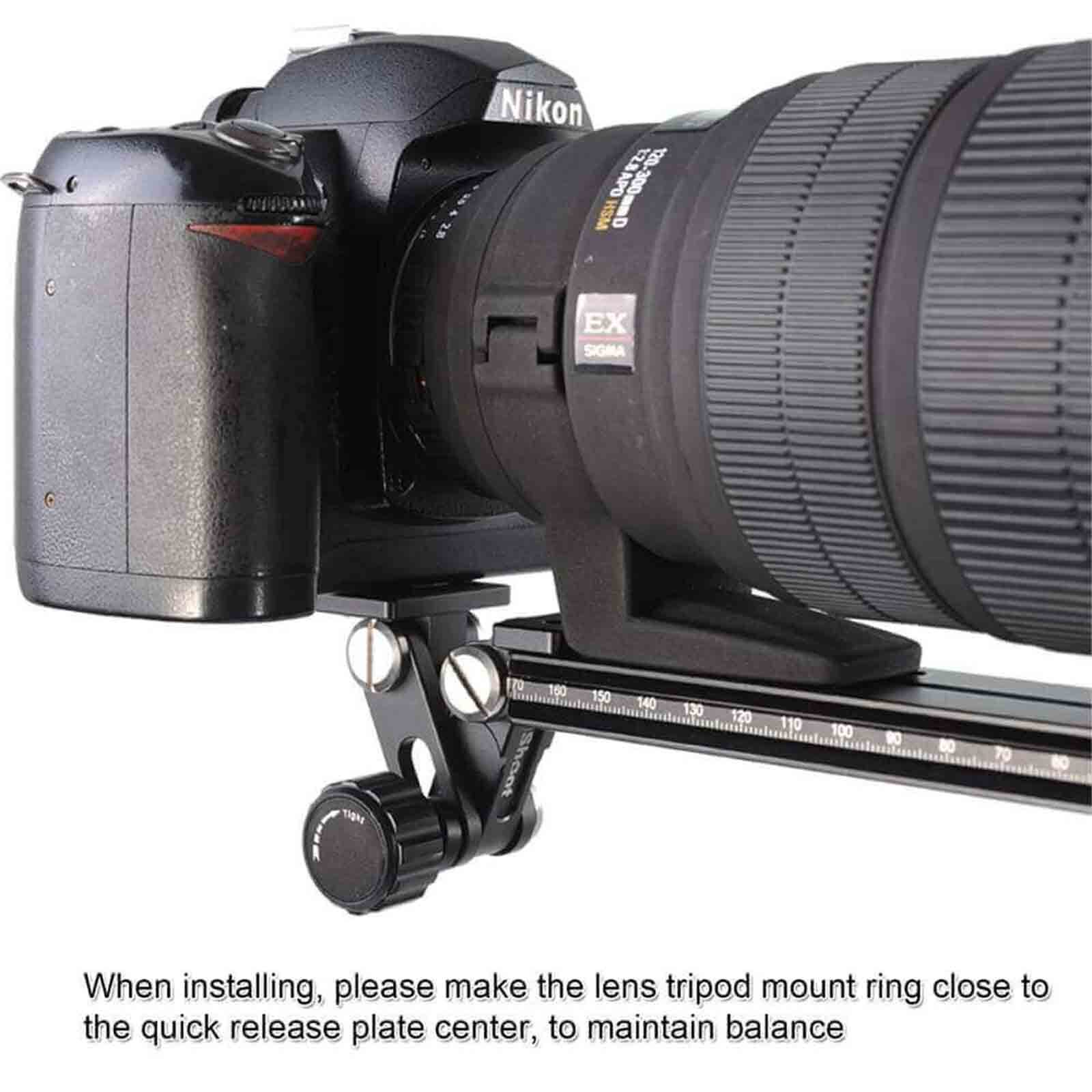LongZoom Lens Bracket Support Quick Release Plate for Tripod Ring