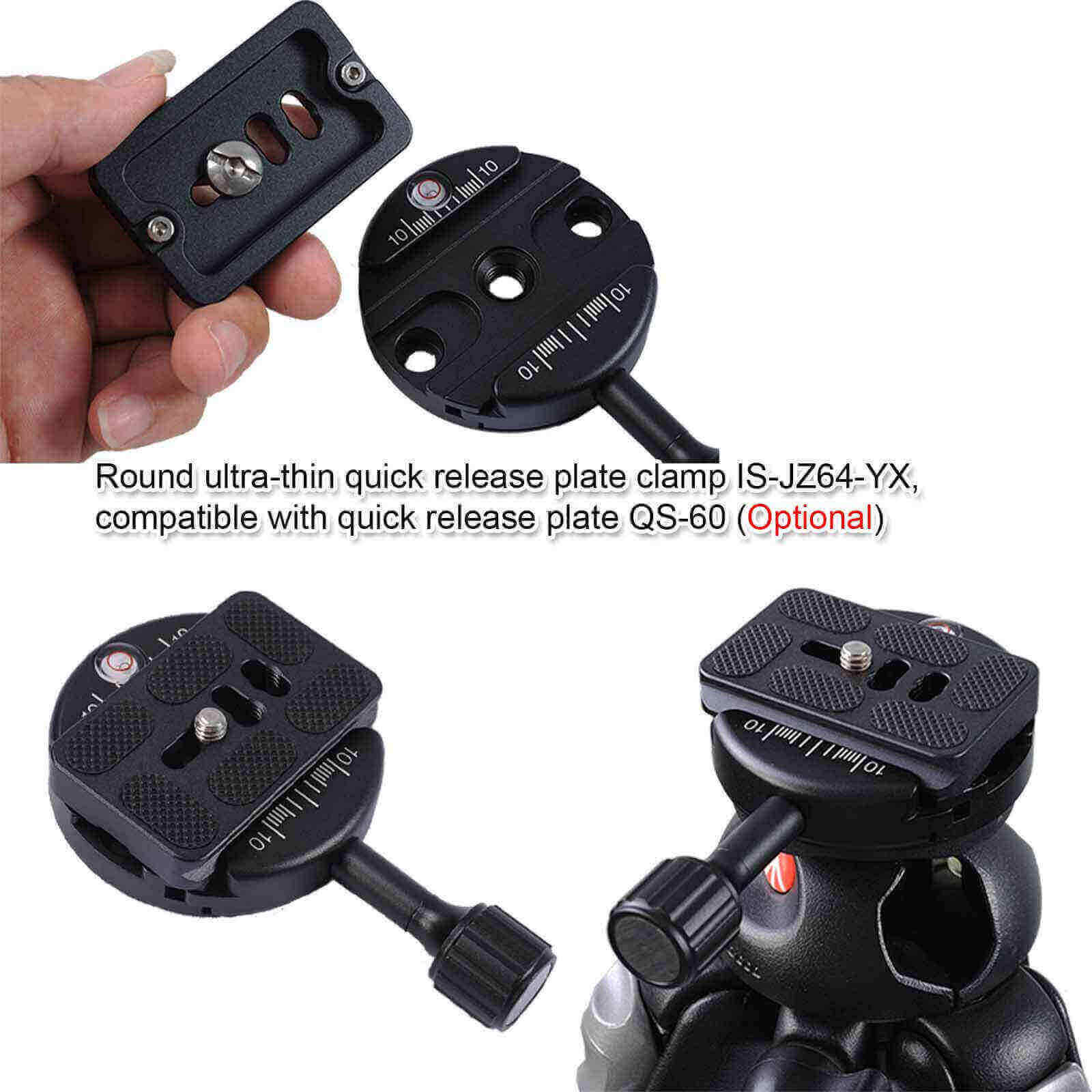 Ultra Thin Quick Release Plate Clamp for Wimberley MARKINS RRS Tripod