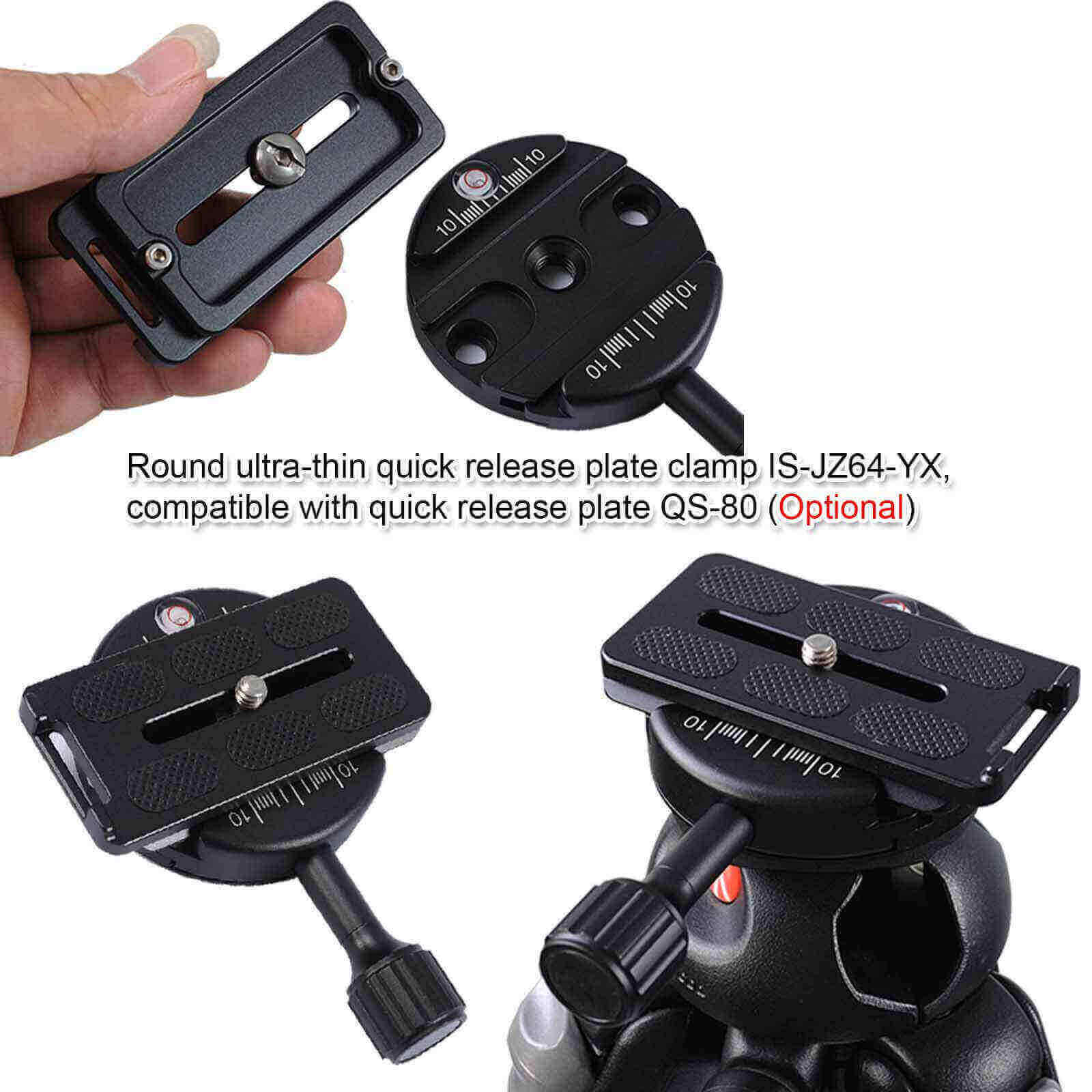 Ultra Thin Quick Release Plate Clamp for Wimberley MARKINS RRS Tripod