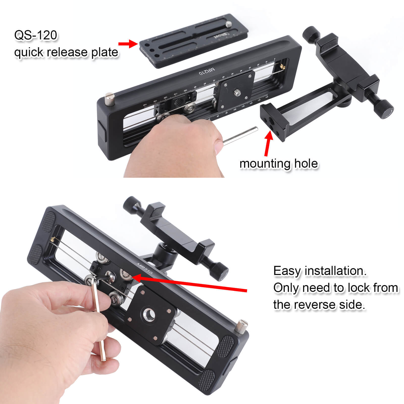 Rail De Macro IShoot Pour Smartphone Et Appareil Photo - Stabilisateur, Plaque Rapide