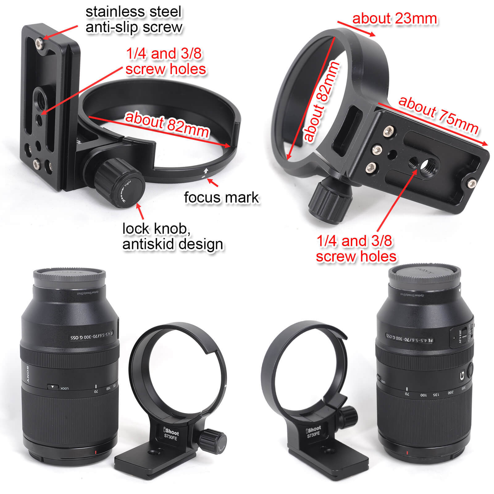 Tripod Mount Ring for Sony FE 70-300mm f/4.5-5.6 G OSS Lens