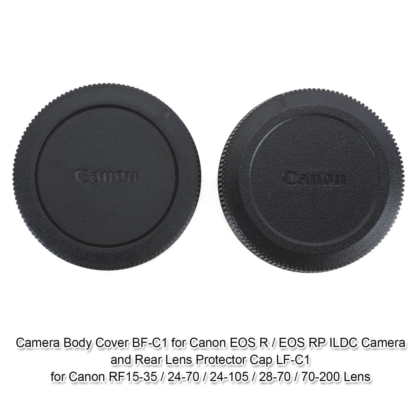 Body & Back Cap Set For Canon EOS RF Mount Rear Lens Cap Body Cap Canon R 
