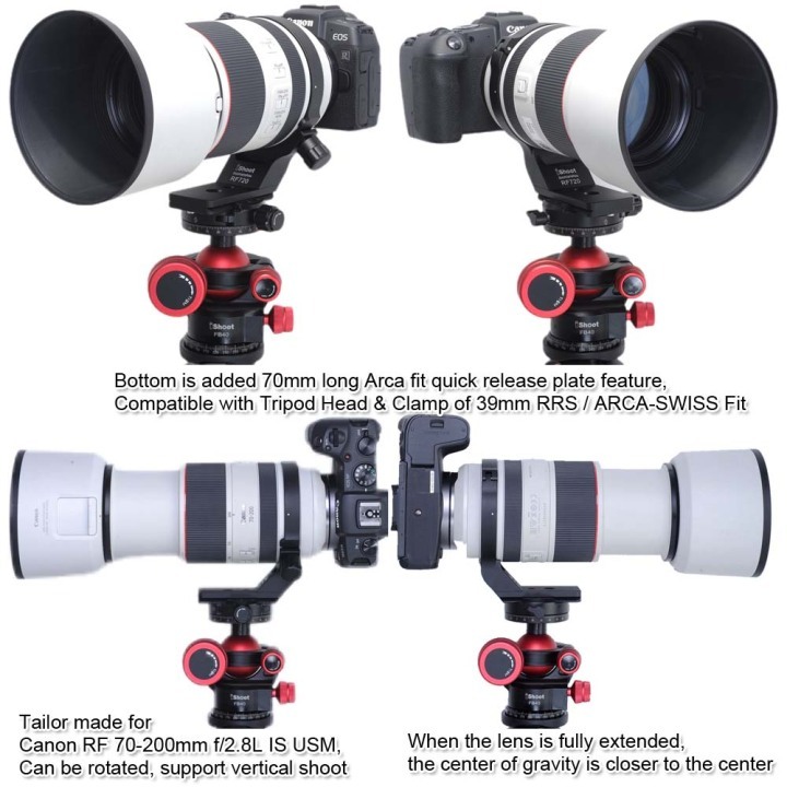 Best iShoot Tripod Mount Ring Lens Collar for Canon RF 70200mm f/2.8L