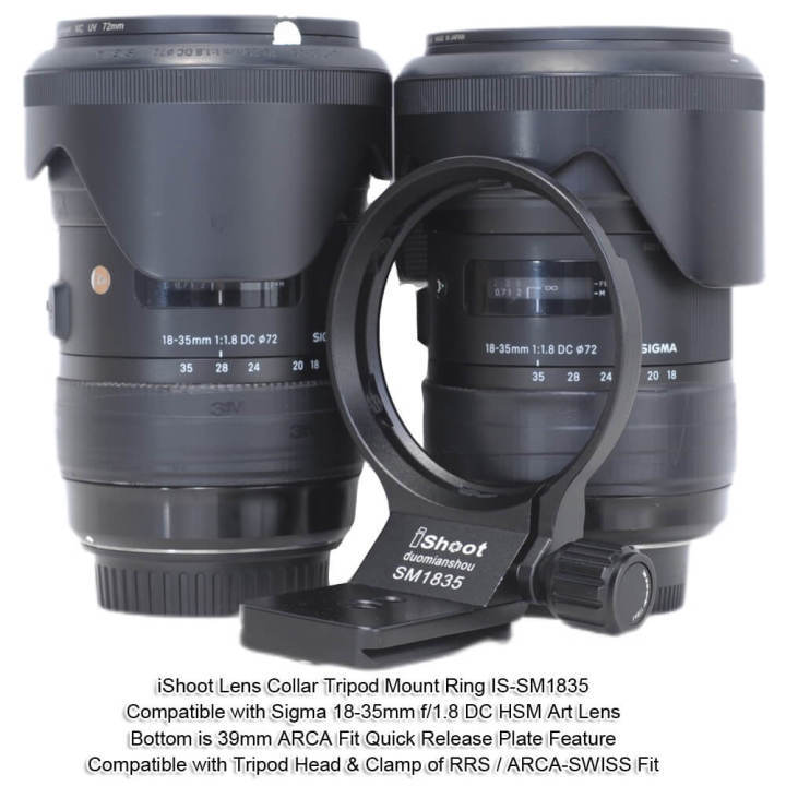 Best iShoot Tripod Mount Ring Lens Collar for Sigma 1835mm f/1.8 DC