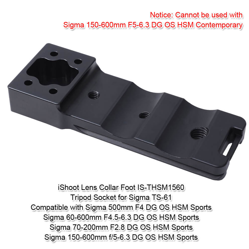 IShoot Metal Lens Collar & Tripod Foot For Panasonic Leica 100-400mm F/4-6.3 | Arca-Swiss Plate, CNC Aluminum