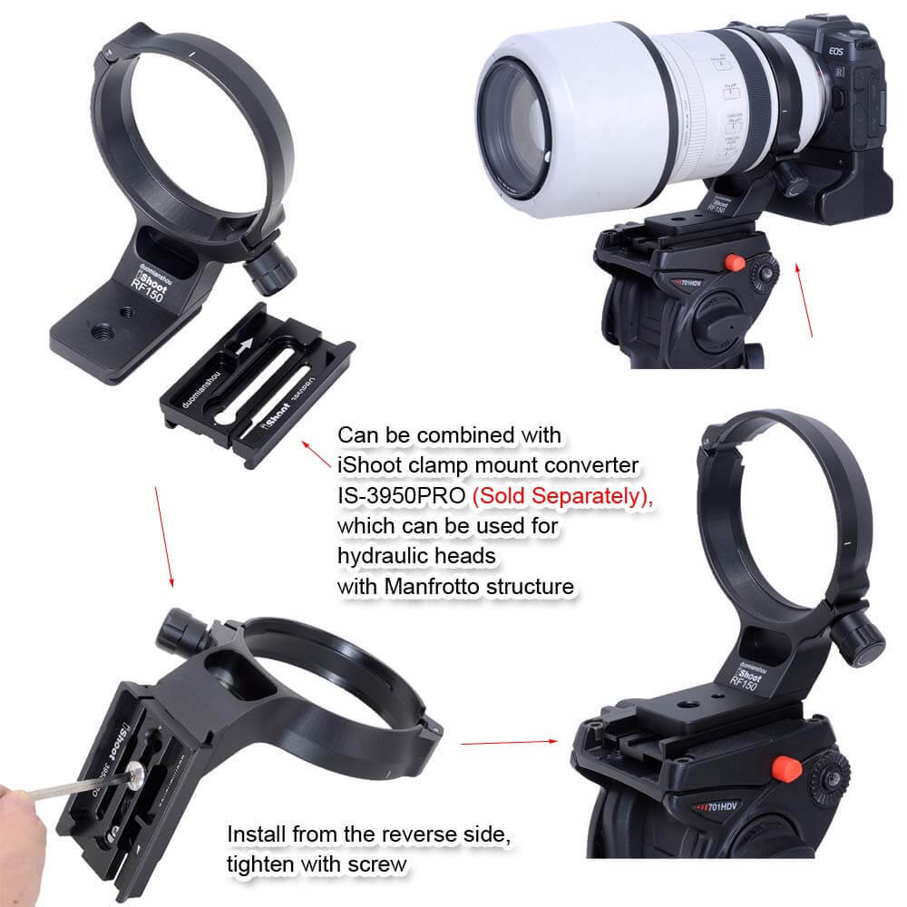 Best iShoot Tripod Mount Ring Lens Collar for Canon RF 100-500mm f/4.5