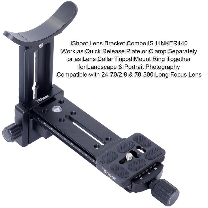 IShoot Tripod Mount Ring Lens Collar With Quick Release Plate - Compatible With Select Sony FE Lenses