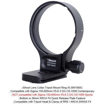 iShoot Tripod Mount Ring Lens Collar for Sigma 150-600mm f/5-6.3 DG OS HSM Contemporary