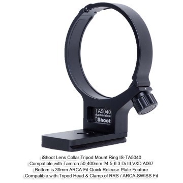 iShoot Tripod Mount Ring Lens Collar for Tamron 50-400mm f/4.5-6.3 Di III VXD A067