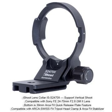 iShoot Tripod Mount Ring Lens Collar for Sony FE 24-70mm F2.8 GM II
