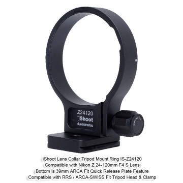 iShoot Tripod Mount Ring Lens Collar for Nikon Nikkor Z 24-120mm F4 S Lens