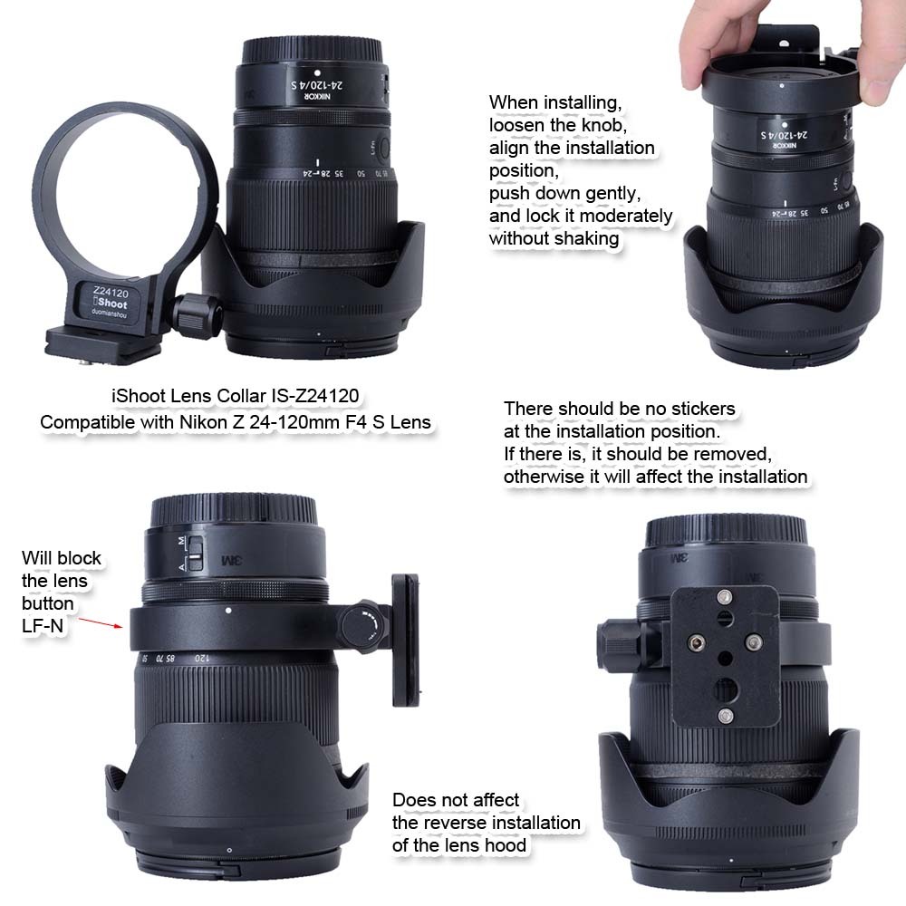 Best iShoot Tripod Mount Ring Lens Collar for Nikon Nikkor Z 24
