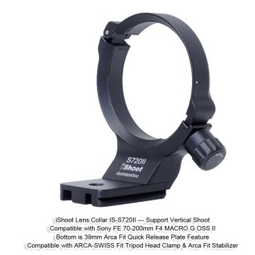 iShoot Tripod Mount Ring Lens Collar for Sony FE 70-200mm F4 MACRO G OSS II