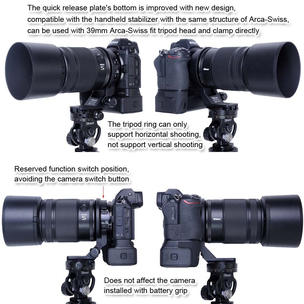 Best iShoot Lens Collar Tripod Mount Ring Support for Nikon Nikkor