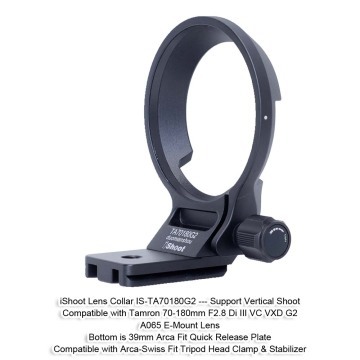 iShoot Tripod Mount Ring Lens Collar for Tamron 70-180mm F2.8 Di III VC VXD G2 A065