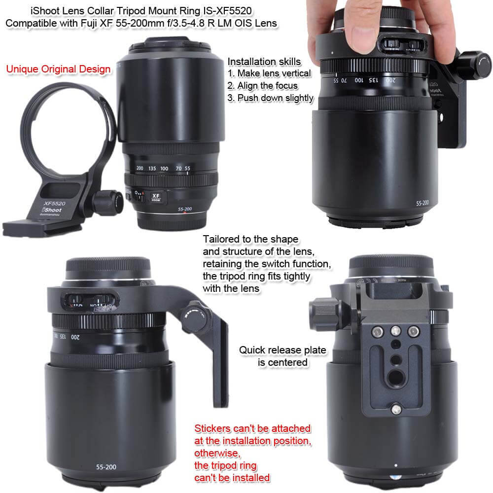 Anello Per Treppiede Per Sony FE 70-300mm F/4.5-5.6 G OSS - In Alluminio, Nero - Foto 5