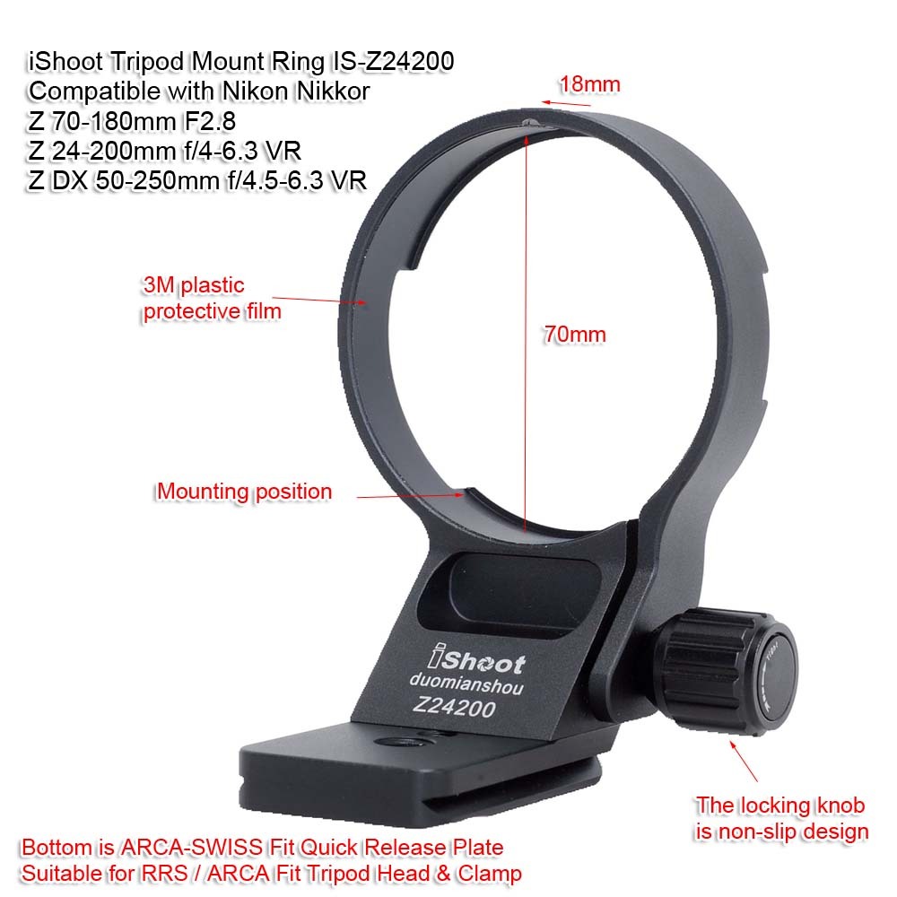 Best iShoot Tripod Mount Ring Lens Collar for Nikon Nikkor Z 70