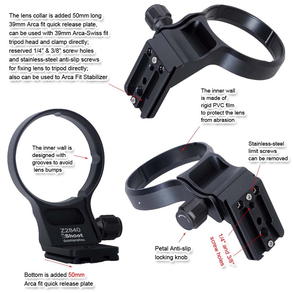 Best iShoot Tripod Mount Ring Lens Collar for Nikon Nikkor Z