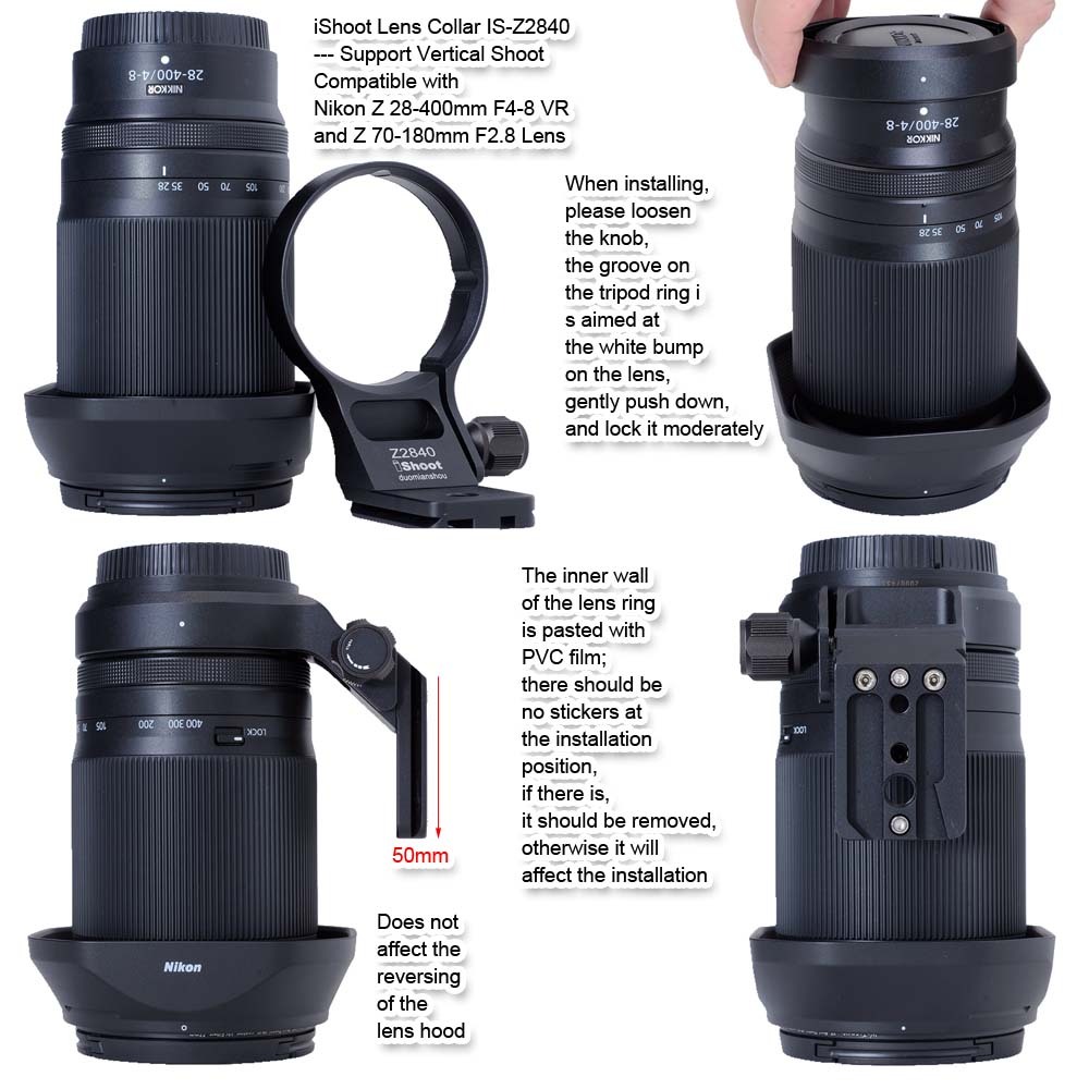 Best iShoot Tripod Mount Ring Lens Collar for Nikon Nikkor Z
