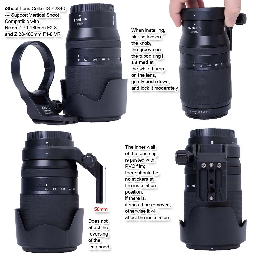 Best iShoot Tripod Mount Ring Lens Collar for Nikon Nikkor Z