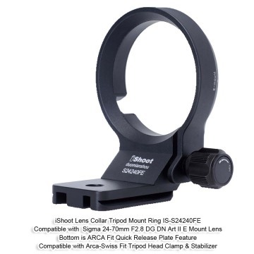 iShoot Tripod Mount Ring Lens Collar for Sigma 24-70mm F2.8 DG DN Art II E-Mount