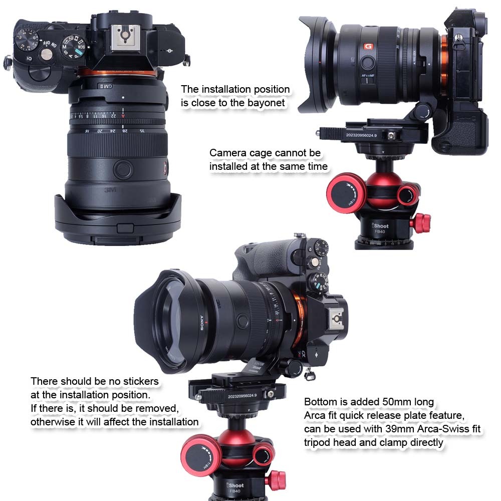 Supporto Obiettivo Lungo 19 Mm HONTOO - Per Aste Standard 19 Mm, Alluminio Anodizzato Nero, Per Videocamere E Rig