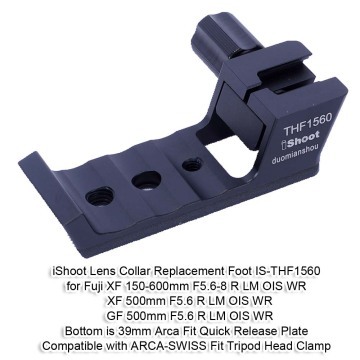 iShoot Tripod Mount Ring Base Lens Collar Replacement Foot for Fuji XF 500mm F5.6 R LM OIS WR