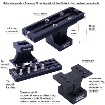 iShoot Tripod Mount Ring Base Lens Collar Replacement Foot Stand for Canon EF 600mm f/4.0L IS III USM