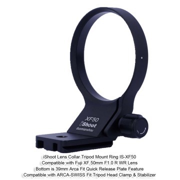 iShoot Tripod Mount Ring Lens Collar for Fujifilm Fuji XF 50mm F1.0 R WR