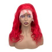 Red Body Wave Colored Wigs Remy Human Hair Wigs Lace Front Full Lace Wigs SLD-48