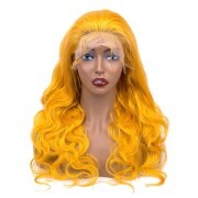 Yellow Body Wave Colored Wigs Remy Human Hair Wigs Lace Front Full Lace Wigs SLD-46