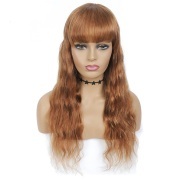 #30 Medium Auburn Natural Wave Colored Wigs Remy Human Hair Wigs Lace Front Full Lace Wigs SLD-126