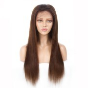 #4 Medium Brown Straight Colored Wigs Remy Human Hair Wigs Lace Front Full Lace Wigs SLD-63