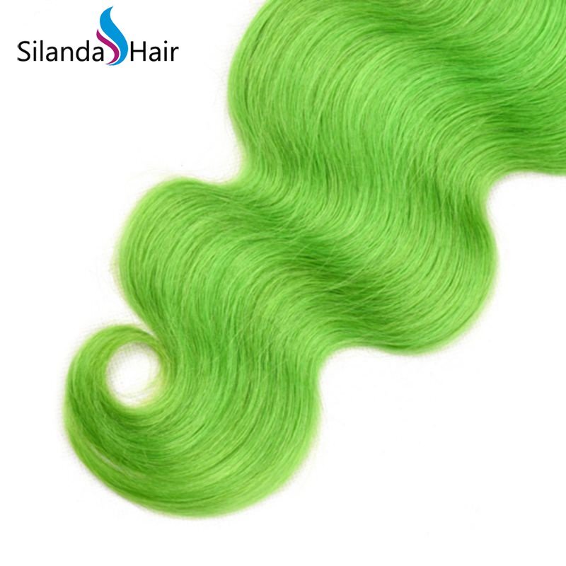 Light Green Body Wave 100% Remy Human Hair 3 Bundles