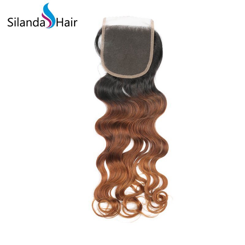 #T 1B/4/30 Water Wave Remy Human Hair Ombre Hair Bundles