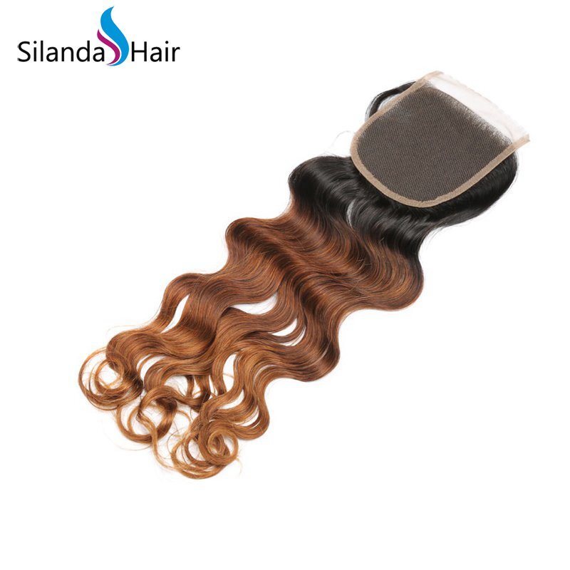 #T 1B/4/30 Water Wave Remy Human Hair Ombre Hair Bundles