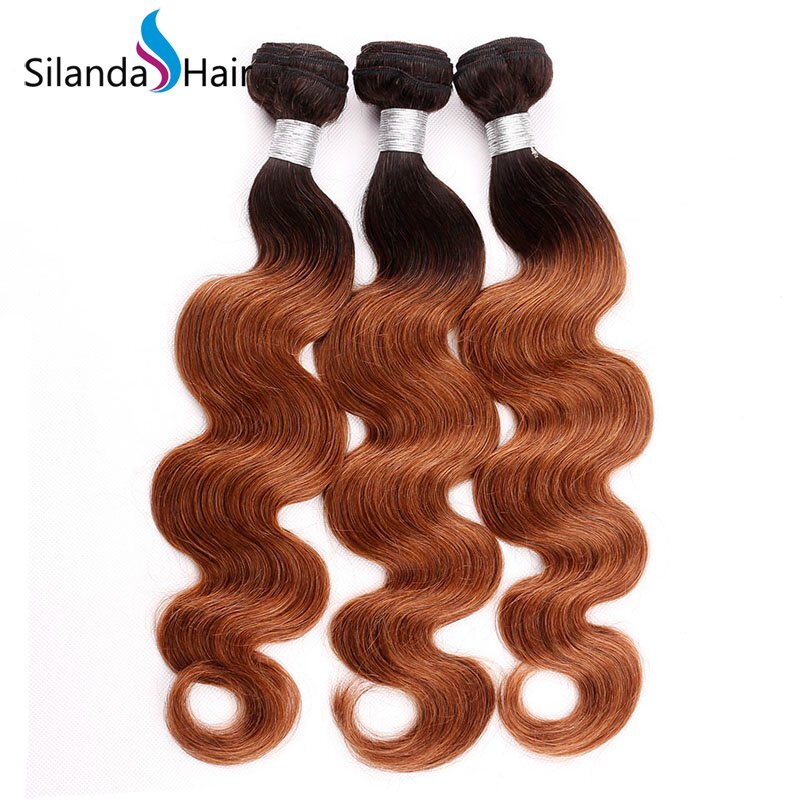 JXCT-279 #T 1B/30 Body Wave Remy Human Hair Weaves