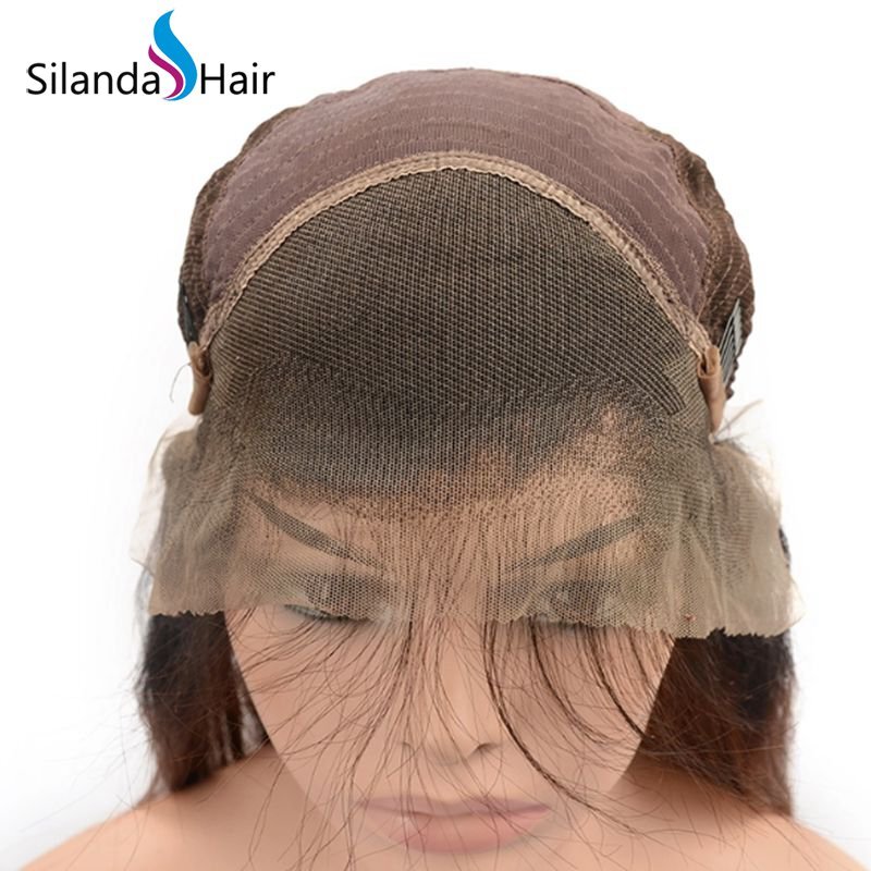 Silanda Hair High Grade Ombre #T 1B/4/27 Straight Brazilian Remy Human Hair Lace Front Full Lace Wigs