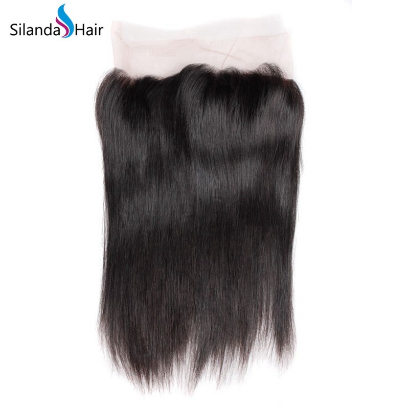 Silanda Hair Good Quality Natural Color Straight Human Hair Weave Weft 3 Bundles With 360 Lace Frontal