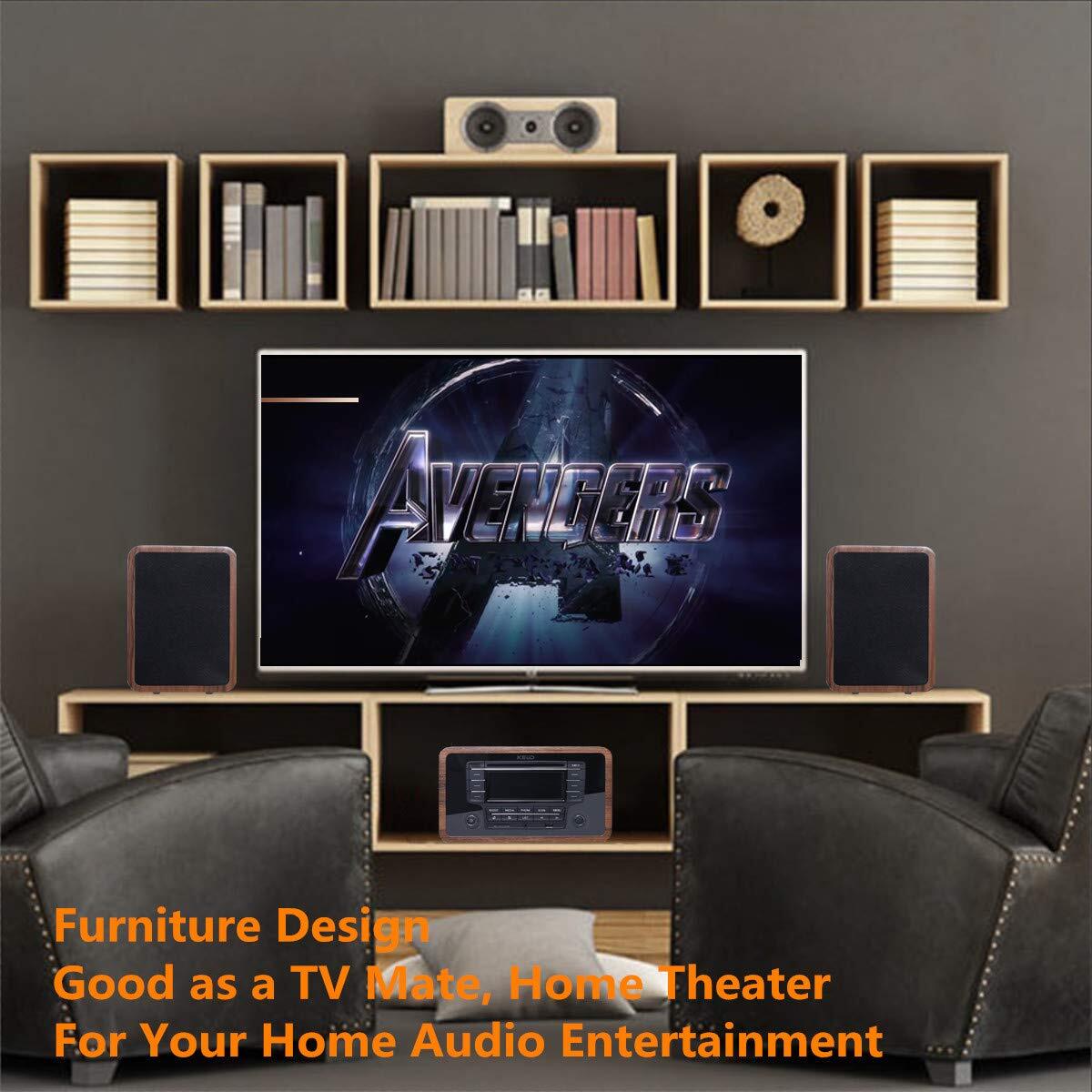 Keiid Stereo Shelf System Powered With Bookshelf Speakers Rms 2x 25w For Home Audio Entertainment With Cd Player And Bluetooth Fm Radio Usb Sd Aux Remote Control