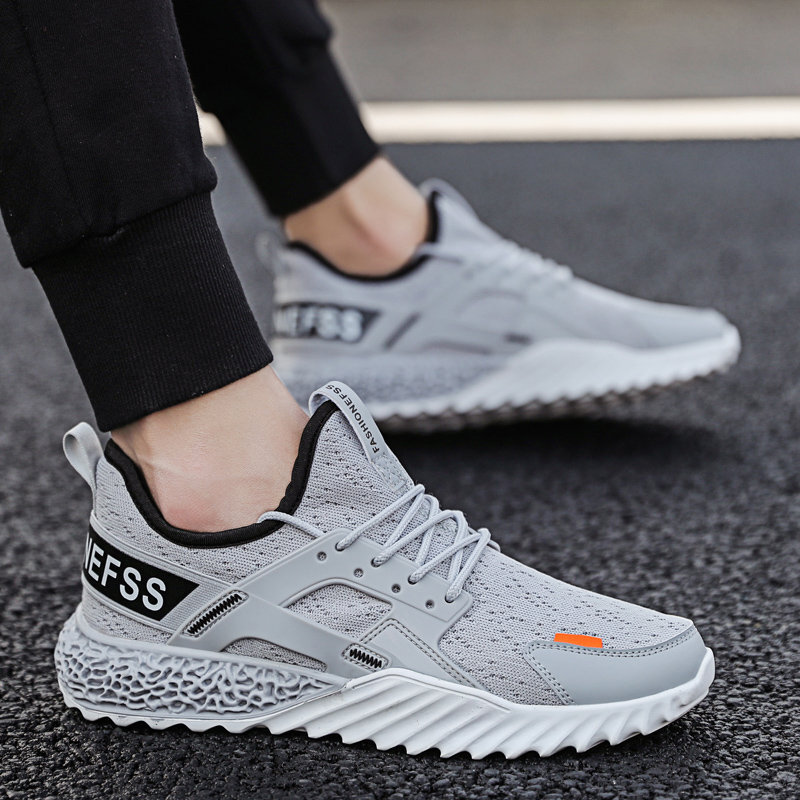 Upscale grey high elastic Running Shoes 