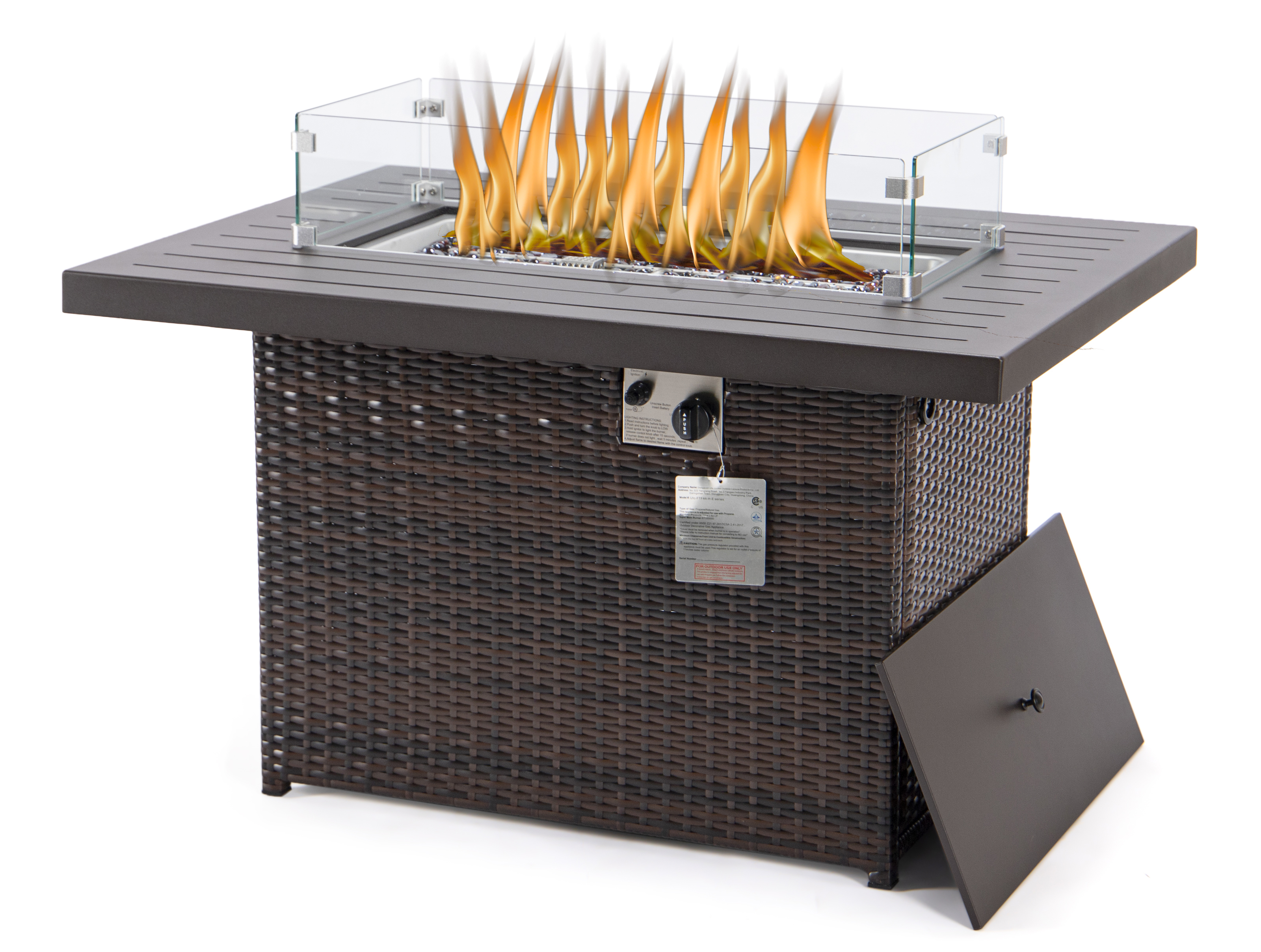 Propane Fire Pit 44 Fire Pit Table Rectangular Blue Rhino Outdoor Fire Tables Rectangular Fire Pit With Aluminium Alloy Espresso