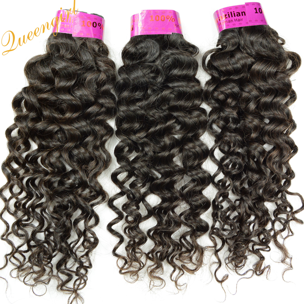Premium Brazilian Curly Human Hair Weave Italy Curl Natural Color 3pcs