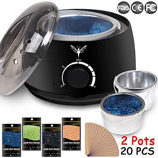 Wax Warmer Electrict Hair Removal Waxing Kit Black Rapid Melt Wax
