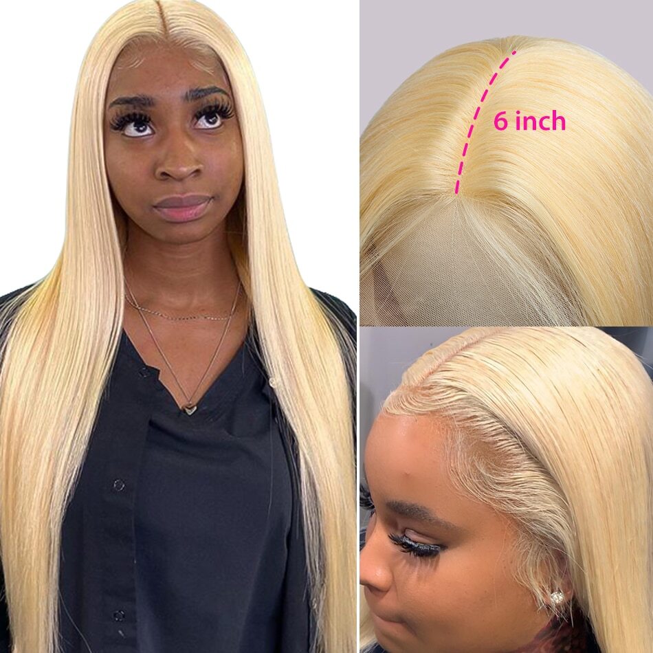 613 Honey Blonde Lace Front Human Hair Wigs Short Bob Wig  Remy Straight Pre Plucked Brazilian Hair Frontal Wig For Black Women Honey Blonde Lace Front Human Hair Wigs Short Bob Wigs